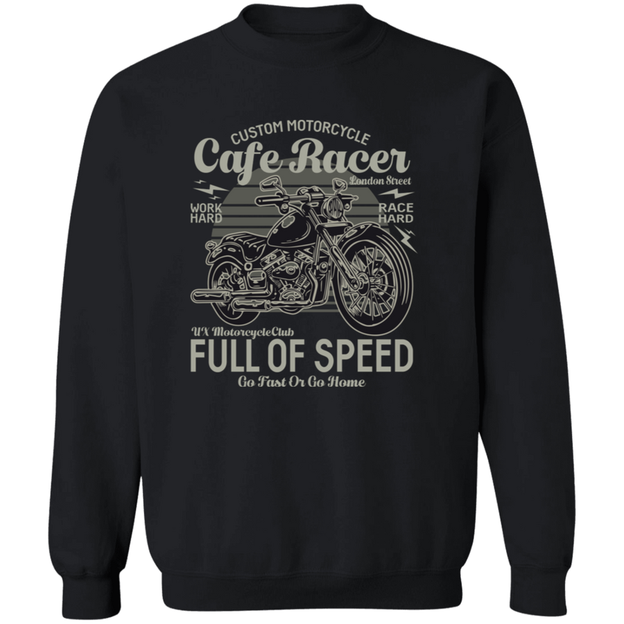 Cafe Racer Full of Speed Pullover Sweatshirt