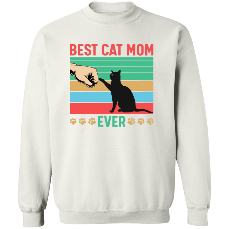 Best Cat Mom Pullover Sweatshirt