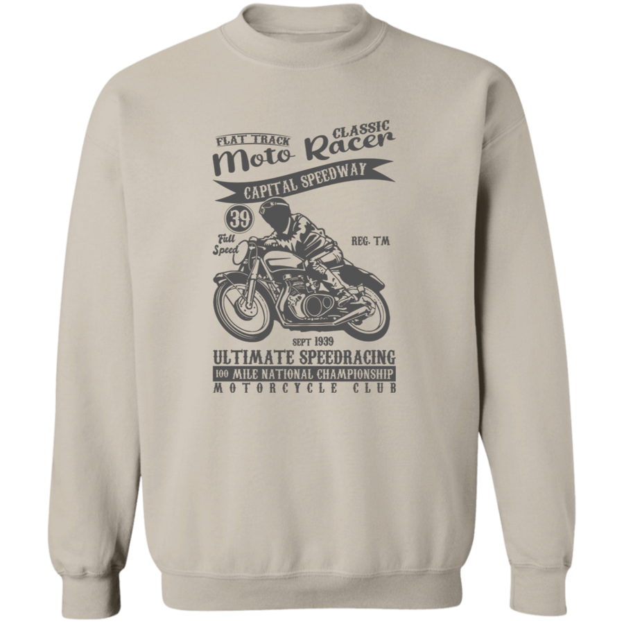 Classic Moto Racer Pullover Sweatshirt