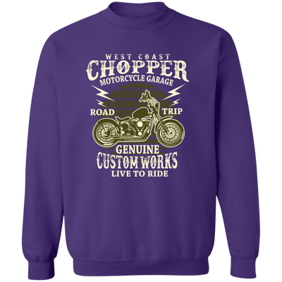 Chopper Motorcycle Garge Pullover Sweatshirt