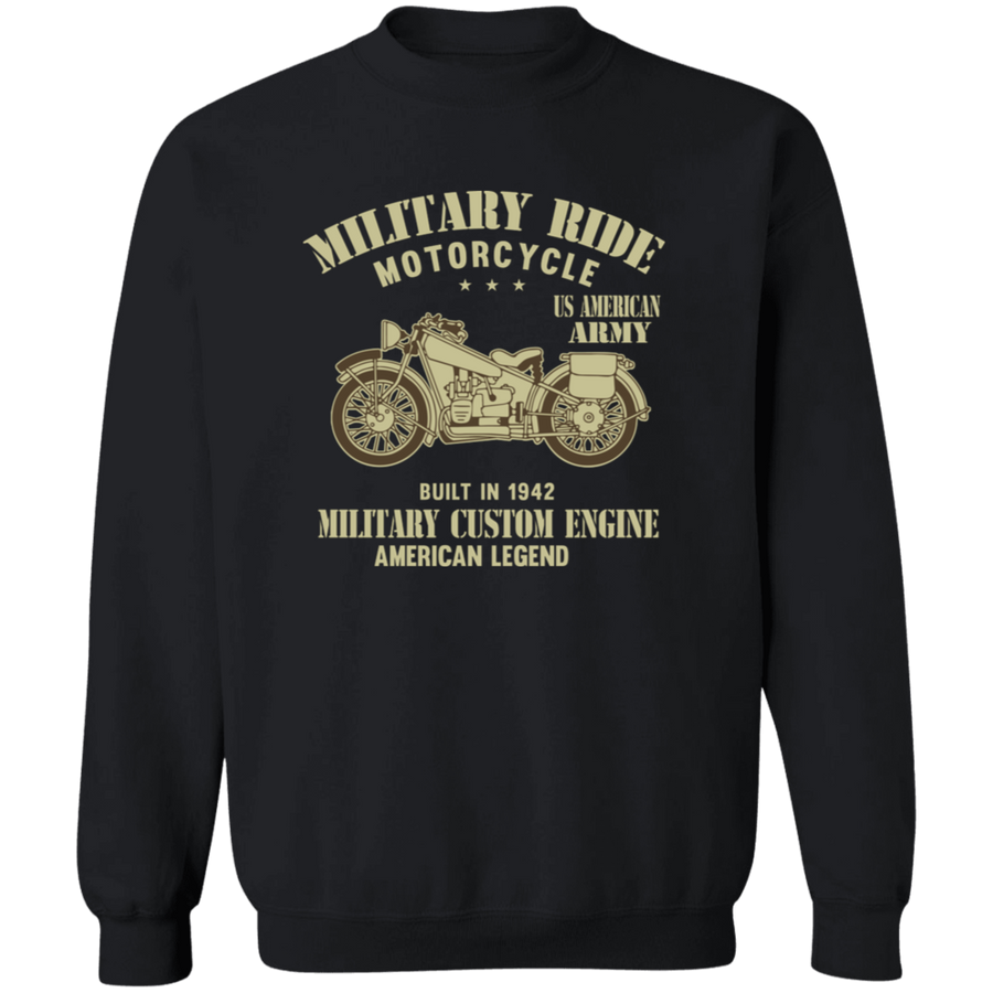 Military Ride Motorcycle Pullover Sweatshirt