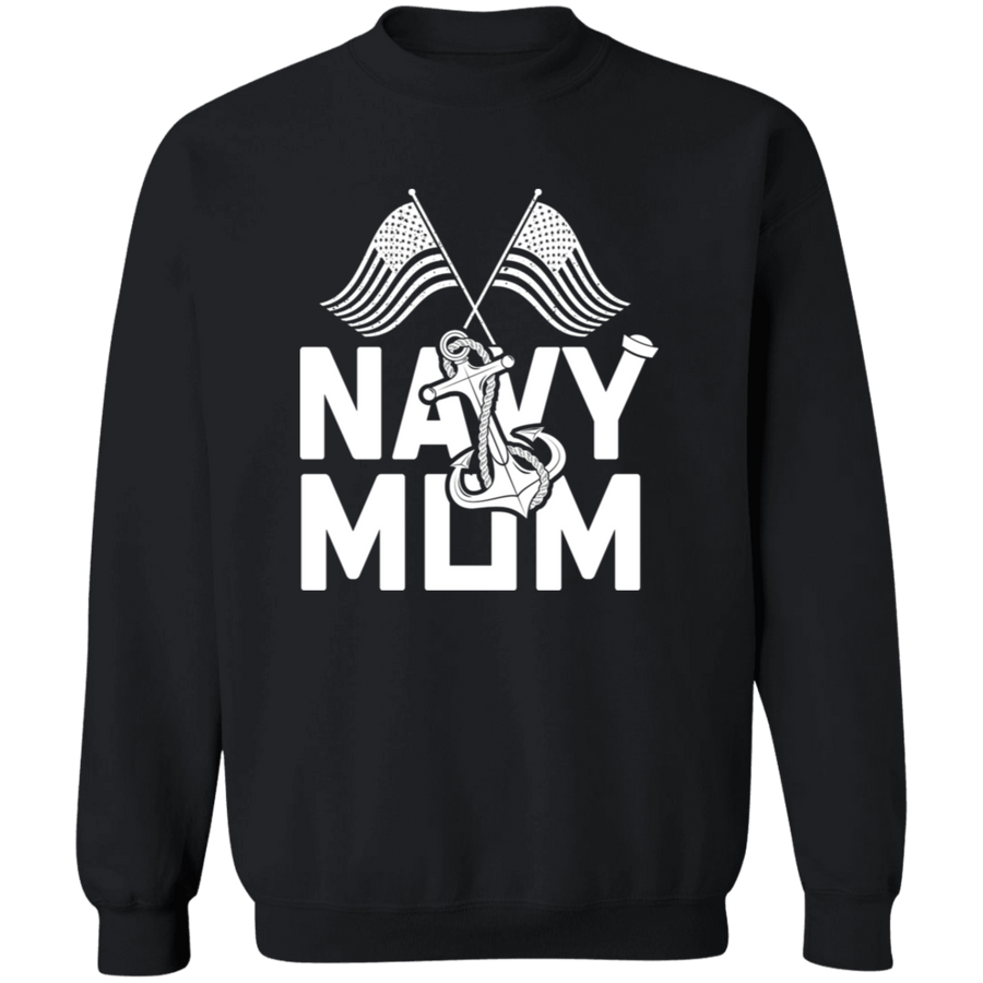 Navy Mom Pullover Sweatshirt